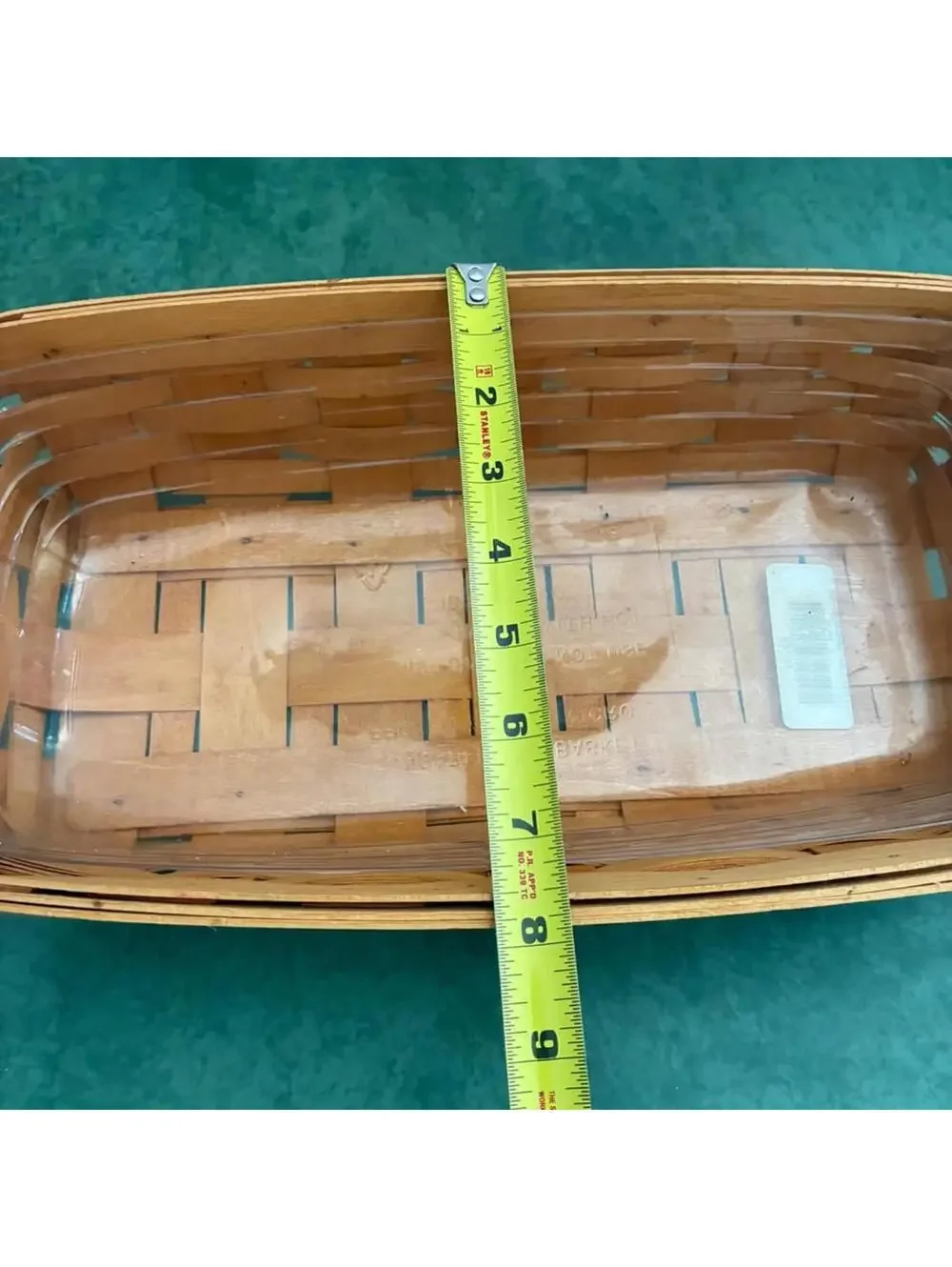 Longaberger 2000 Bread Basket with Protector Handwoven Dresden Ohio